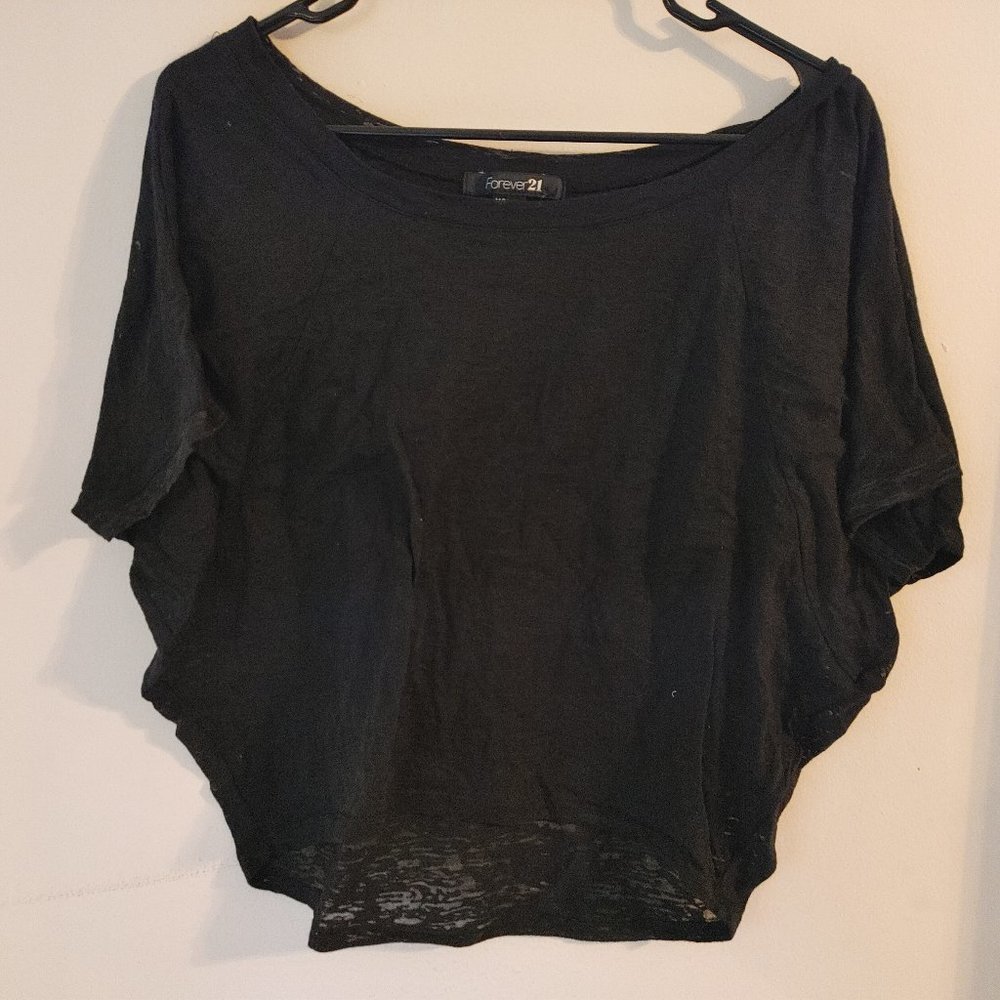 Sheer Black Crop Top